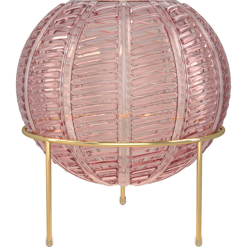 Стеклянная ваза QWERTY “Irida”, розовая, 15x22 см 73877