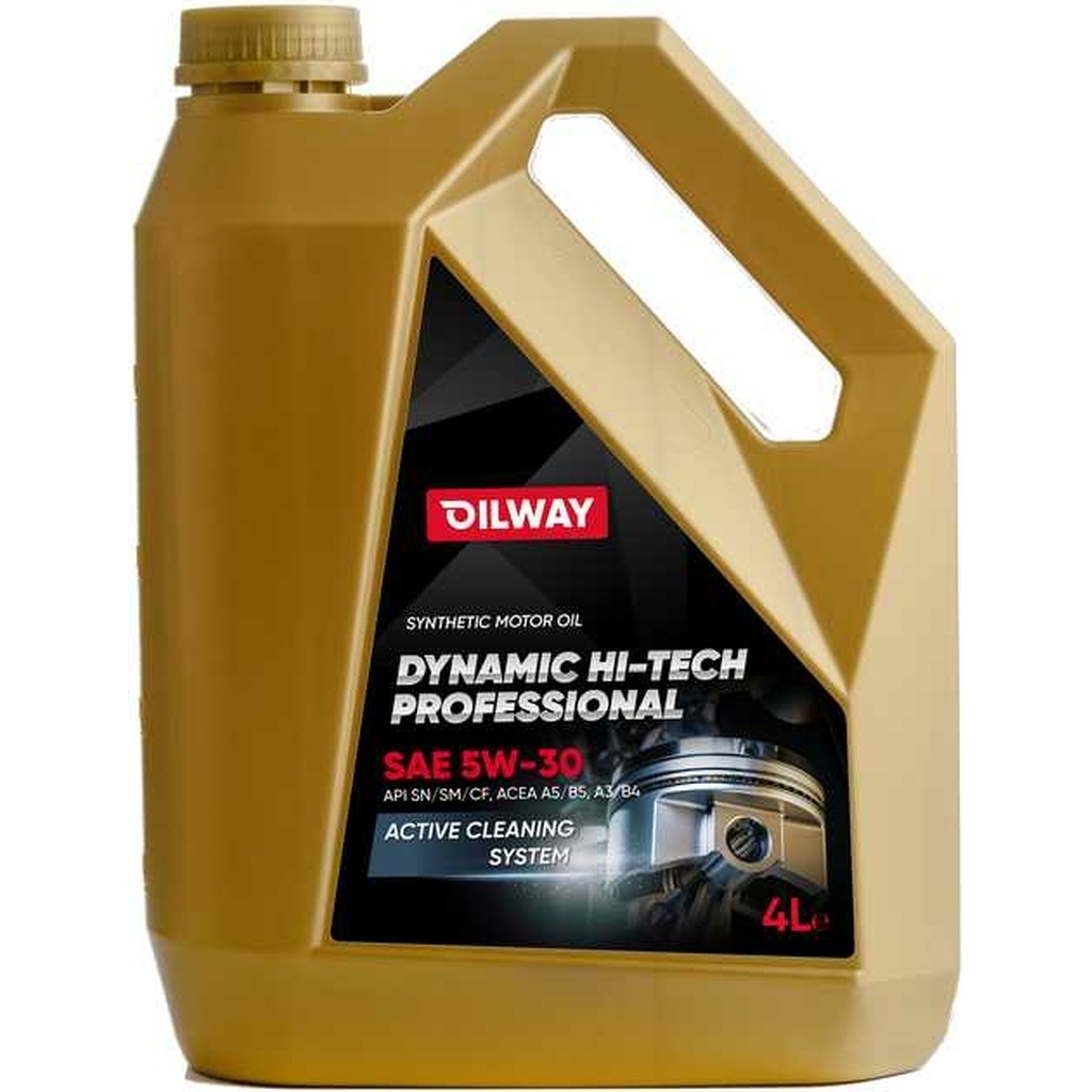 Моторное синтетическое масло OILWAY Dynamic Hi-Tech Professional 5W-30, API SN/CF, 4 л 4670030170026