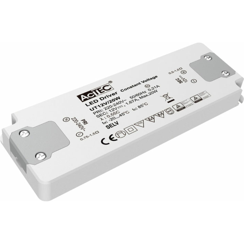 Блок питания AcTEC 24В, 30Вт, IP20, 1.25A, 155x53x16мм UT24V/30W