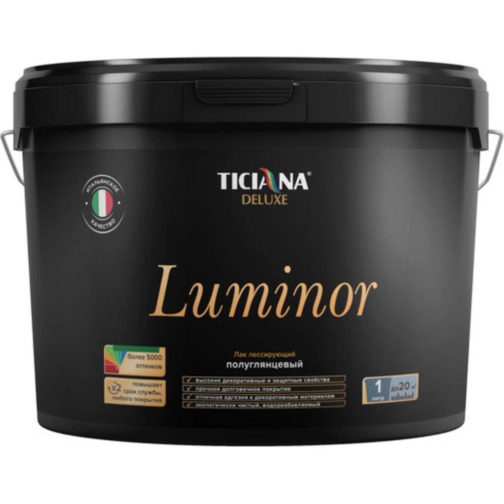 Лессирующий лак Ticiana DeLuxe Luminor 0.9 л 4300002973