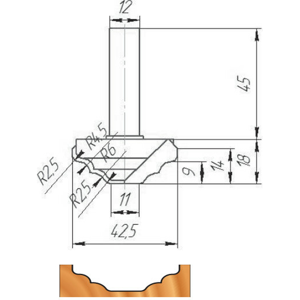 Фреза ФК 0842 МебельДрев 4627198886627