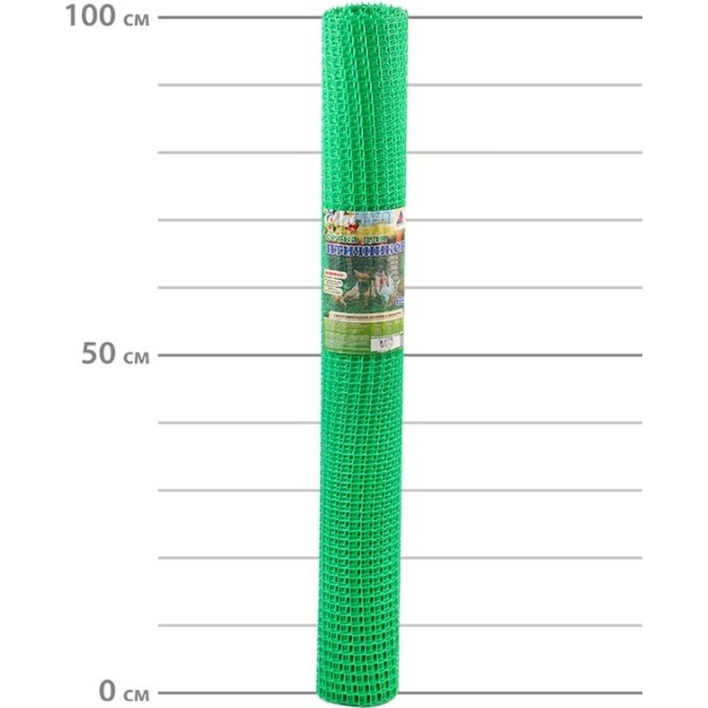 Сетка для птичников ПРОТЭКТ 17х17, 10 м, зеленый Ф-17/1/10 з