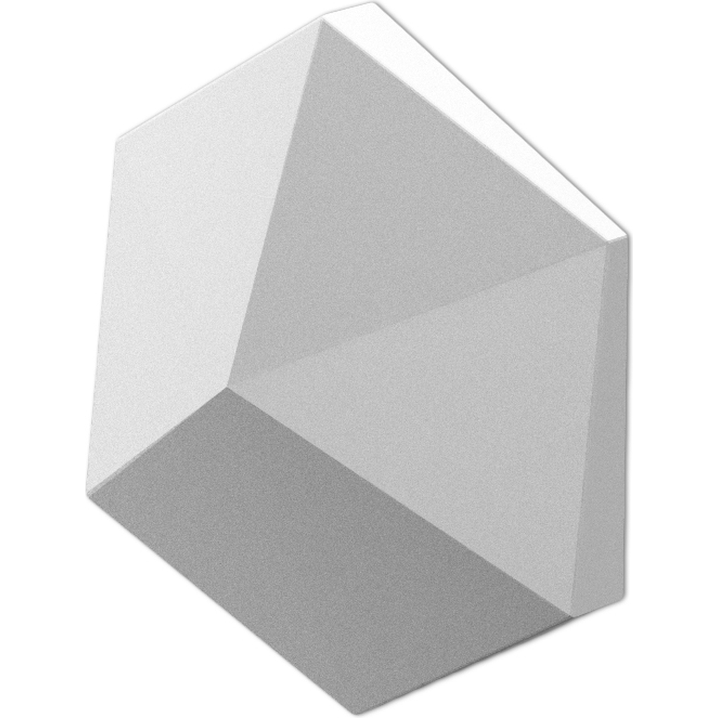 Стеновые панели 3D Artpole CUBE-Ex1 (гипсовые; белые; 200x173x35 мм; 8 шт; 0,208 кв.м) E-0013-U