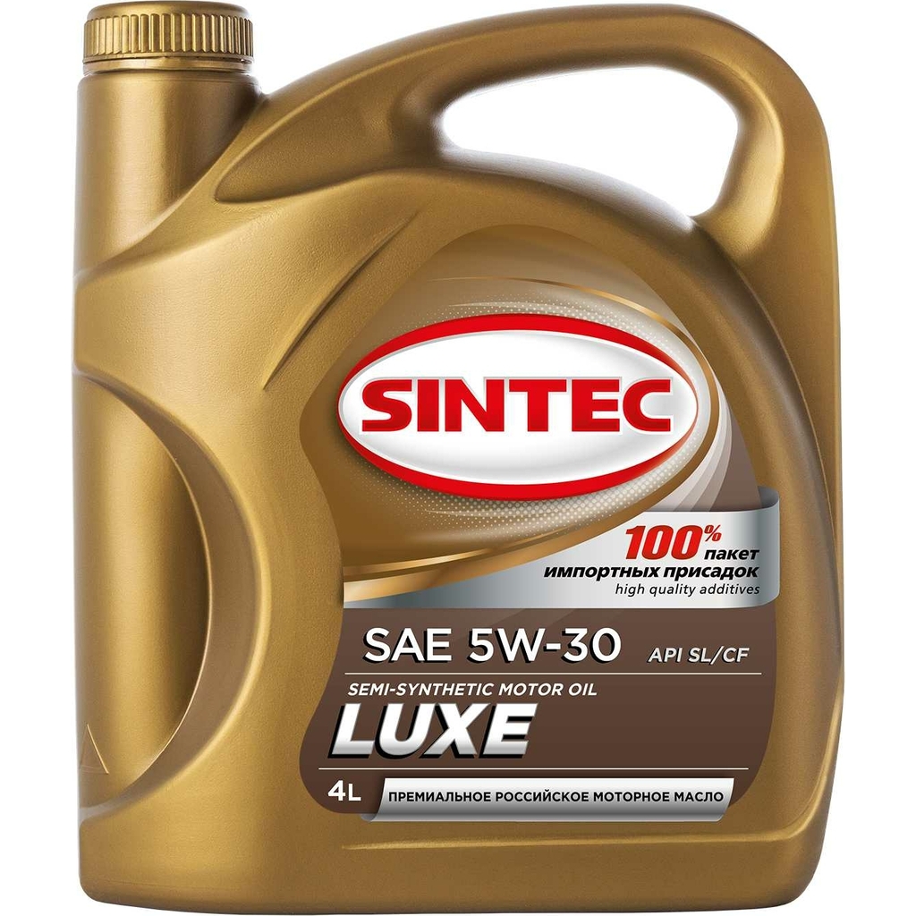 Моторное полусинтетическое масло Sintec LUXE SAE 5W-30, API SL/CF, 4 л 801980