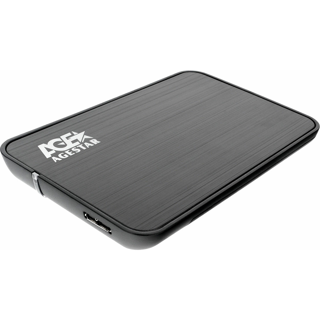 Внешний корпус AgeStar USB 3.0 2.5" SATAIII, сталь+пластик, черный, 3UB2A8-6G (BLACK)