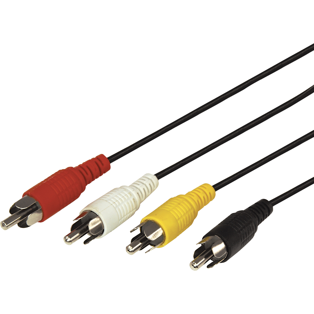 Кабель REXANT 4 RCA - 4 RCA 3 м, черный 17-0304