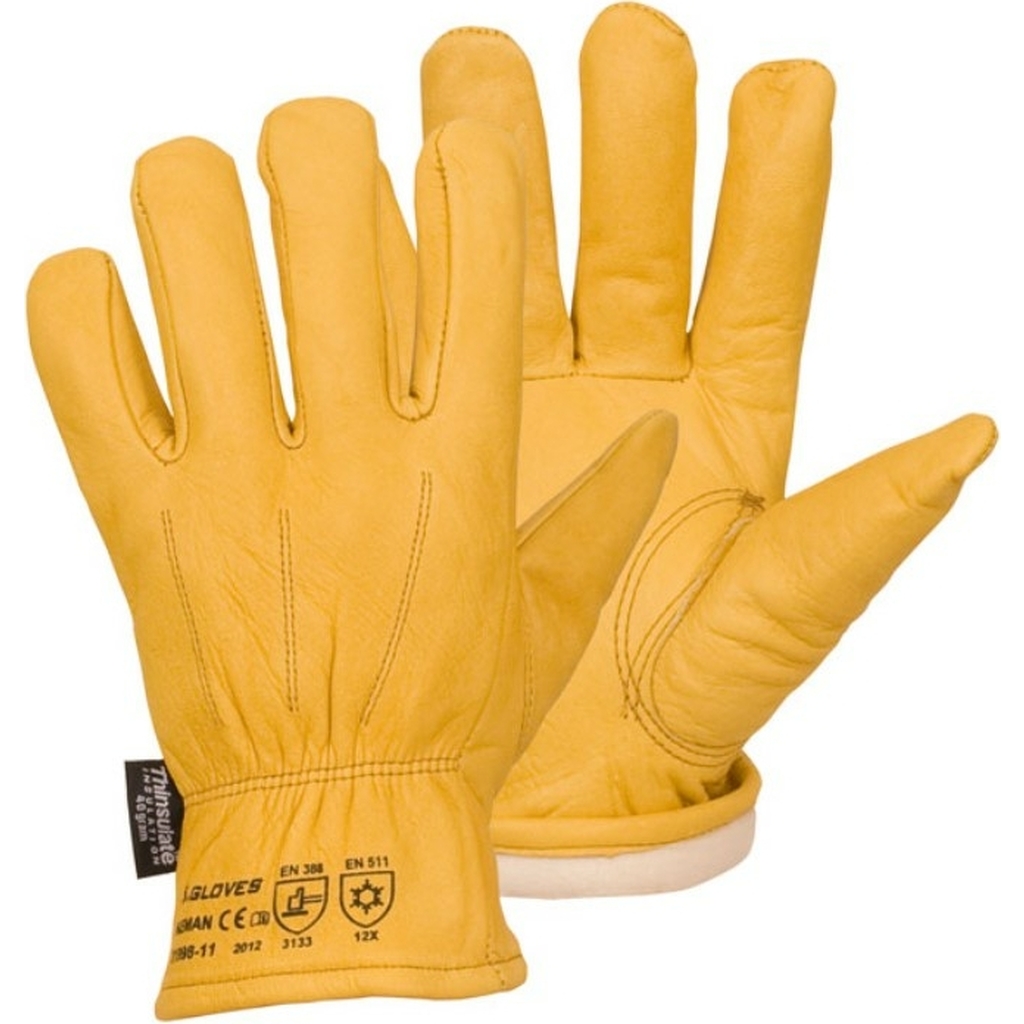 Утепленные кожаные перчатки из лицевой кожи S. GLOVES NEMAN размер 10 31998-10 S.Gloves