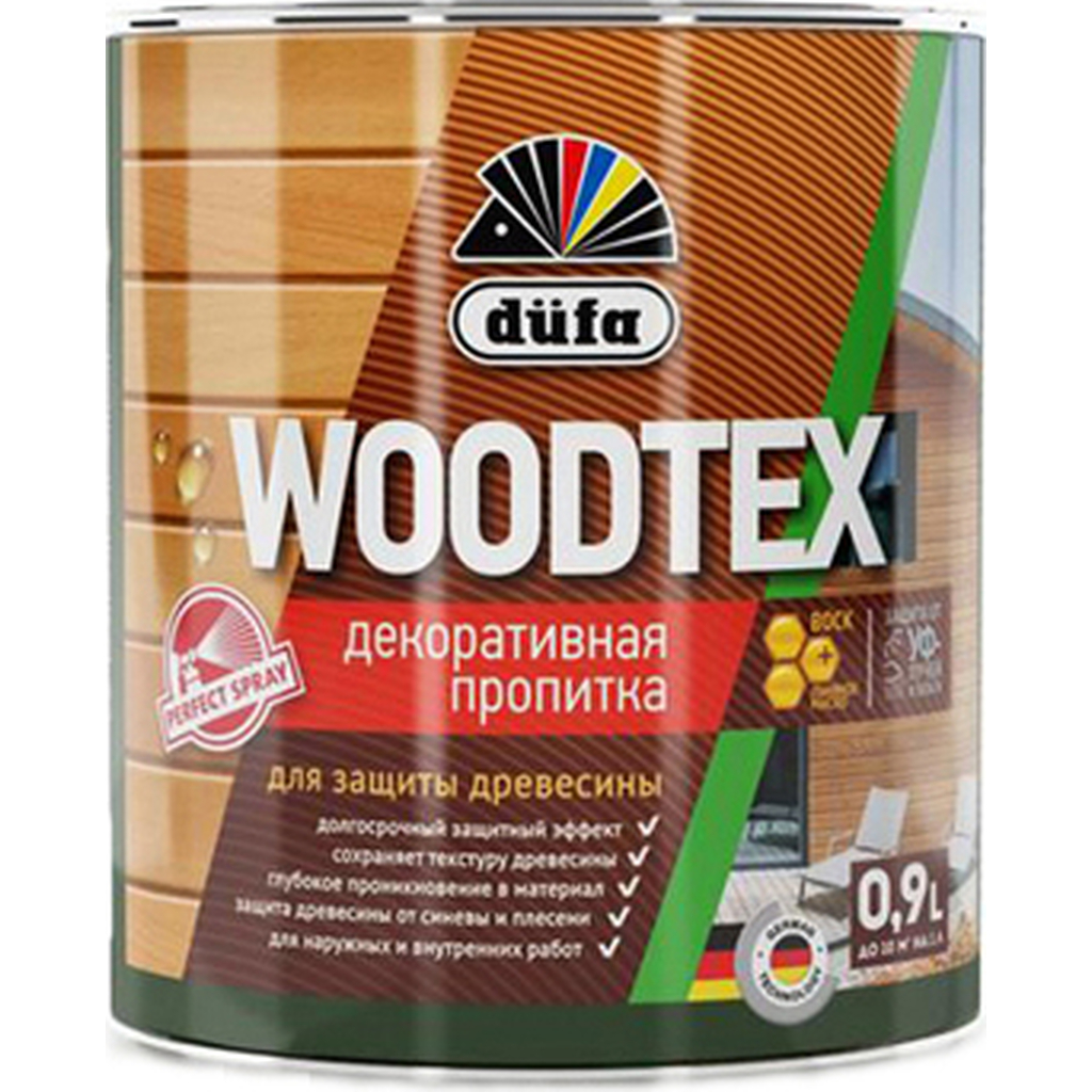 Пропитка Dufa Wood Tex махагон, 0.9 л Н0000006082