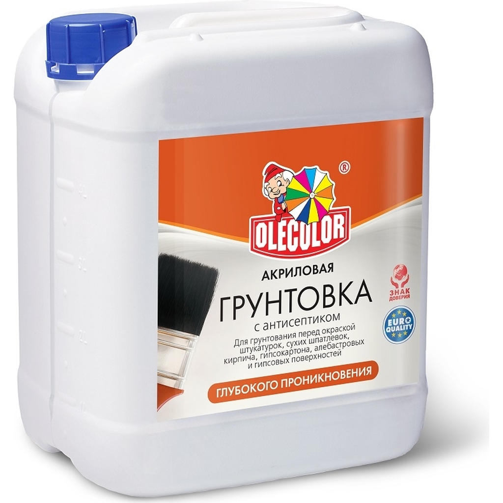 Акриловая грунтовка OLECOLOR глубокого проникновения, 10 кг 4300000057