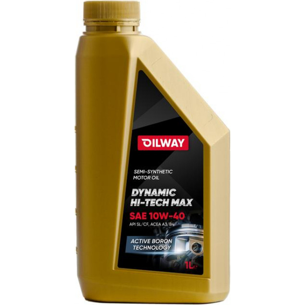 Моторное полусинтетическое масло OILWAY Dynamic Hi-Tech Max 10W-40, API SL/CF, 1 л 4670030170316