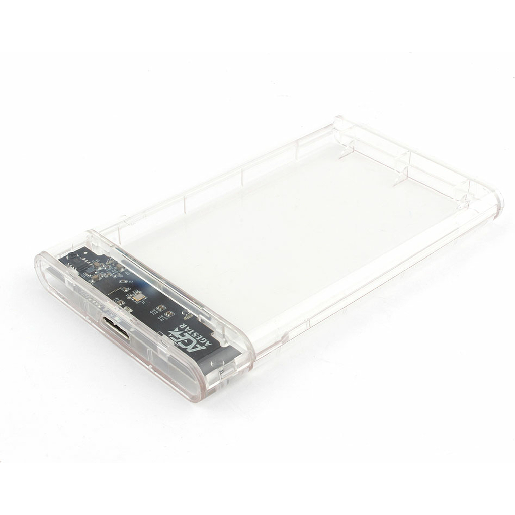 Внешний корпус AgeStar USB 3.0 2.5" SATAIII HDD/SSD, пластик, прозрачный, 3UB2P4 (TRANSPARENCY)