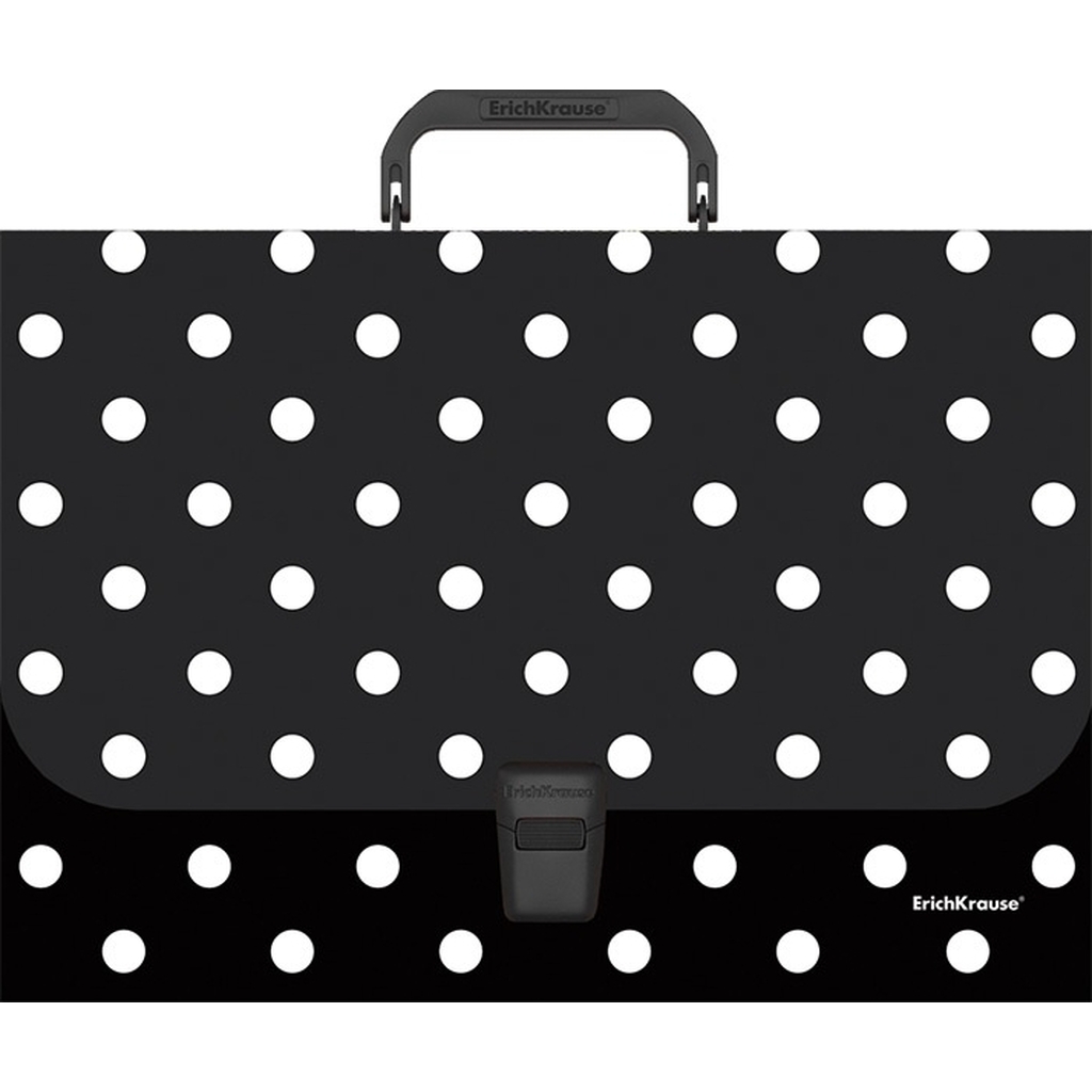 Пластиковый портфель ErichKrause Dots in Black A4 52917