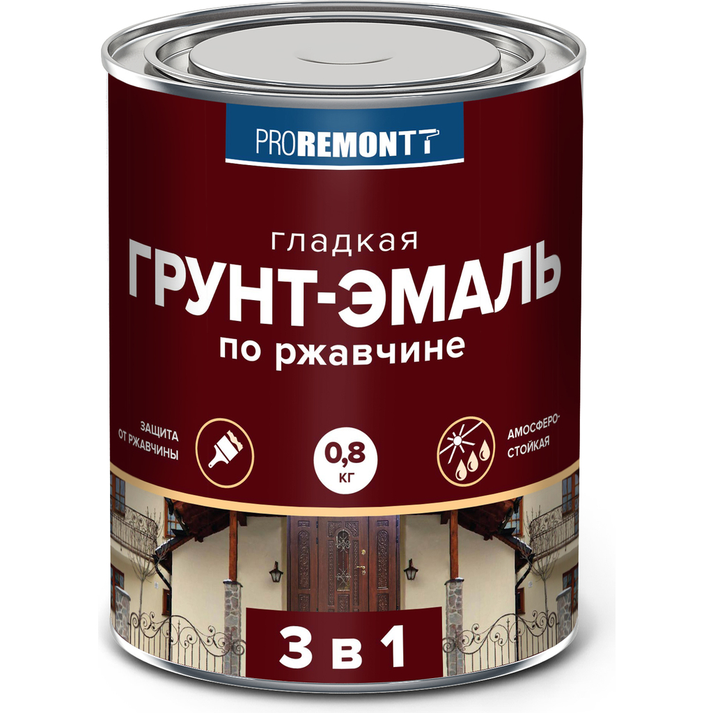 Грунт-эмаль Proremontt 3 в 1 зеленая, 0.8 кг Лк-00012394