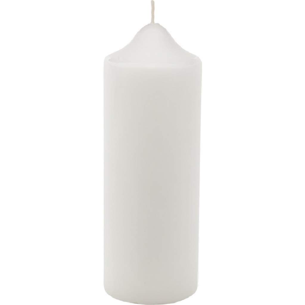 Свеча Антей Candle бочонок 70x180 мм, цвет белый 50710820