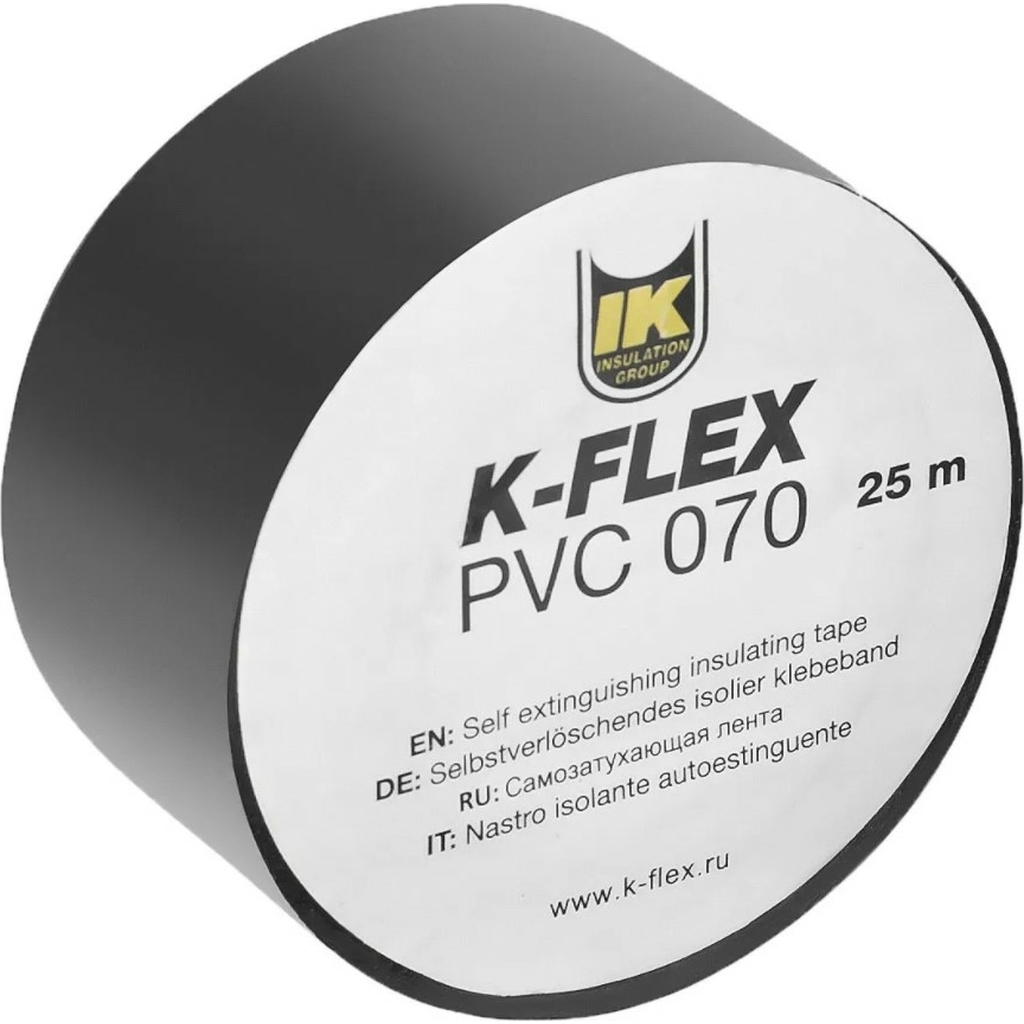 Лента для теплоизоляции K-FLEX 050-025 PVC AT 070 black 850CG020003