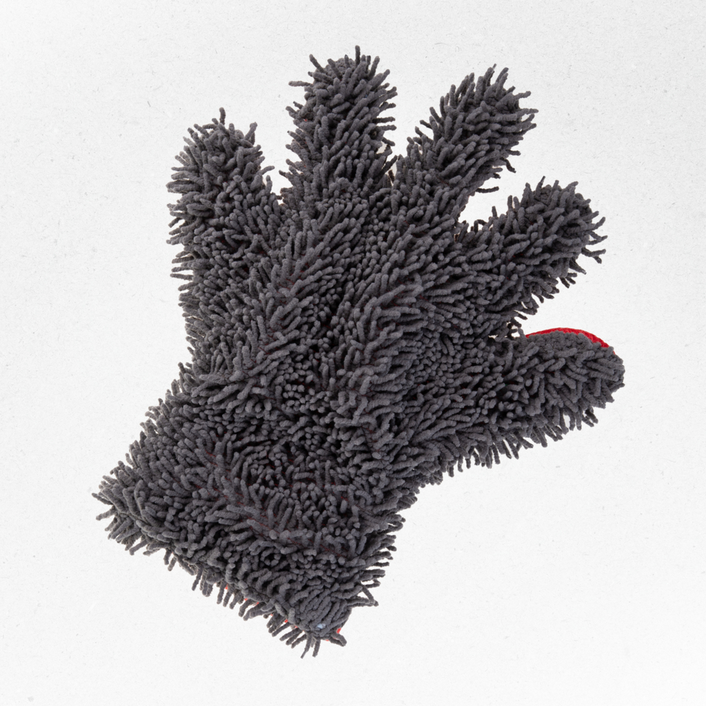 Варежка-перчатка SKYWAY микрофибра 23х27 см, шиншилла с сеткой скрапер S00903002
