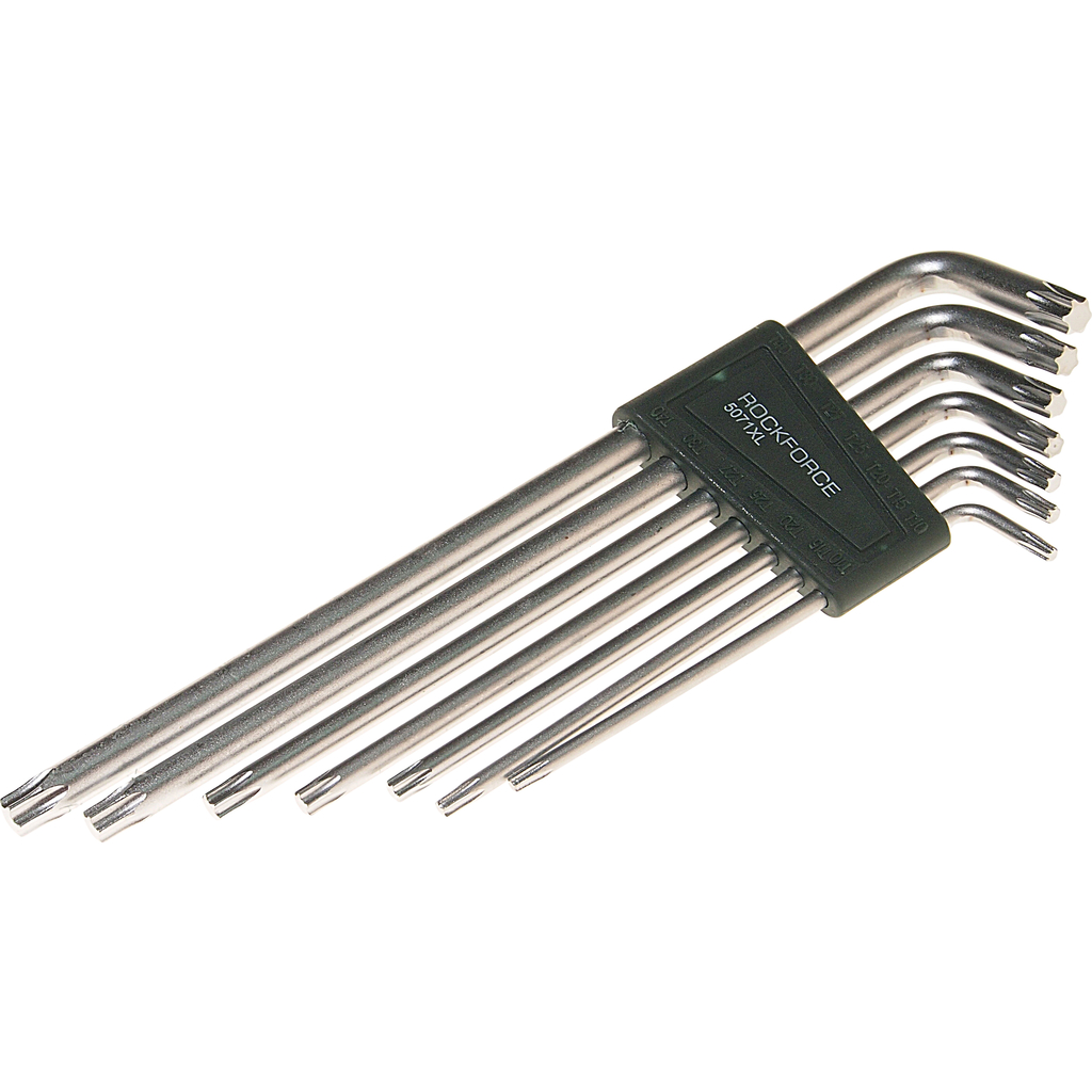 Набор TORX экстрадлинных ключей ROCKFORCE Т10-Т40 7пр. RF-5071XL