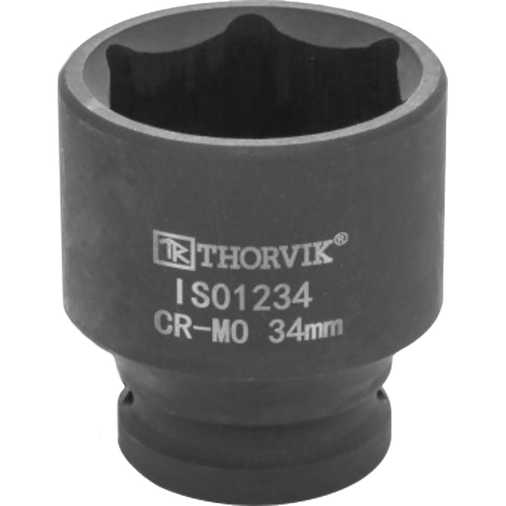 Головка торцевая ударная IS01234 34 мм, 1/2"DR Thorvik 53428