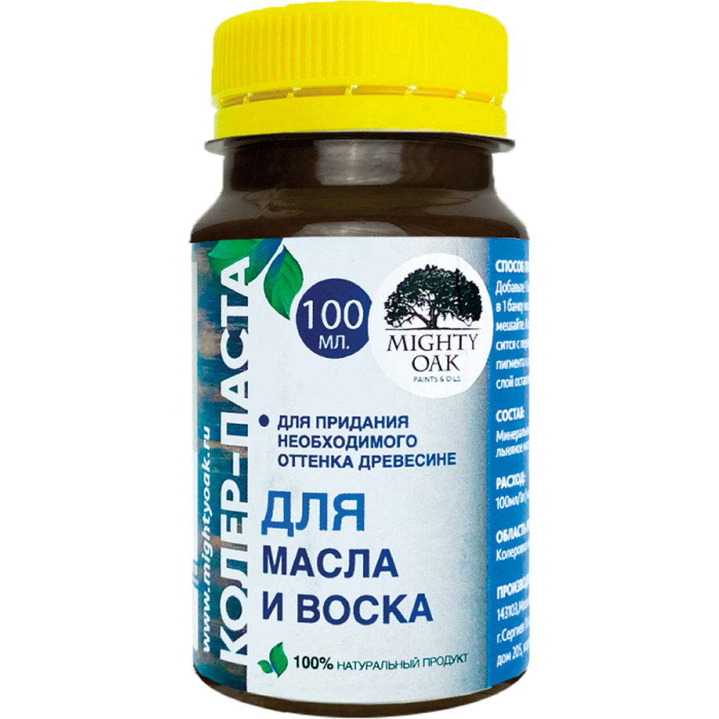 Колер-паста для масла и воска Mighty Oak К-74 (дуб; 100 мл) MO125