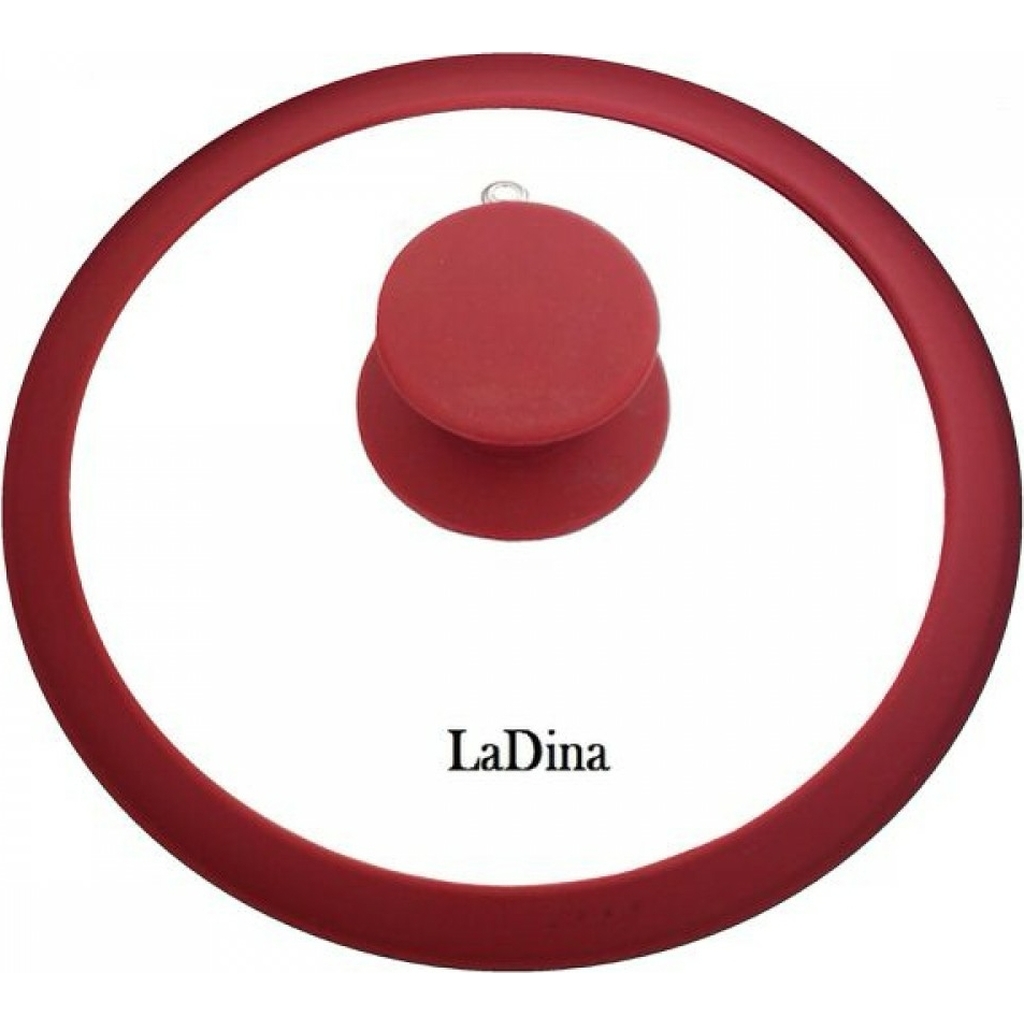 Стеклянная крышка Ladina силиконовый обод, пароотвод, силиконовая ручка диаметр 20 см 90020