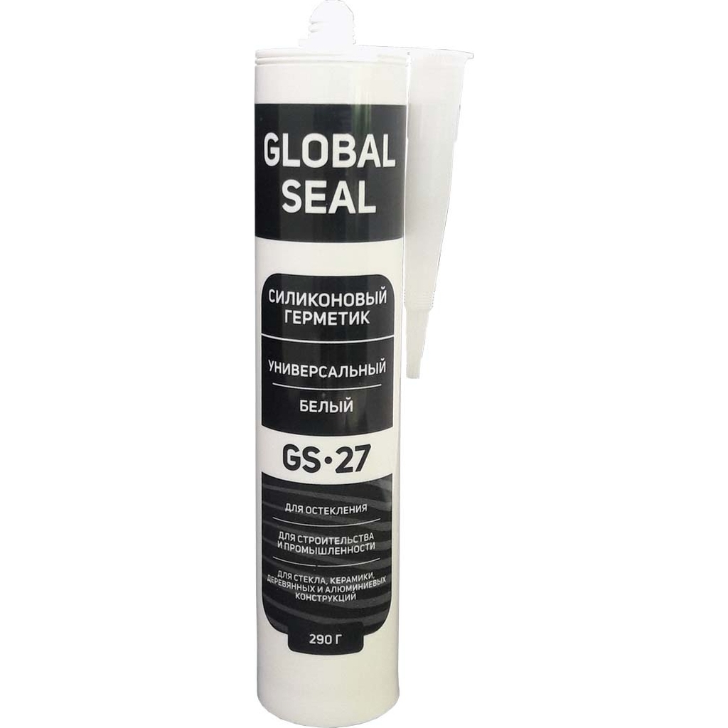 Силиконовый универсальный герметик GlobalSeal GS-27 (белый; 290 гр) 3270113