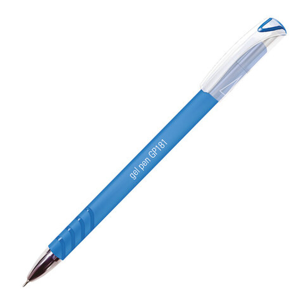 Ручка 12 шт в упаковке Staff гелевая College СИНЯЯ корпус синий игольчатый узел 06мм линия письма 03мм 143017