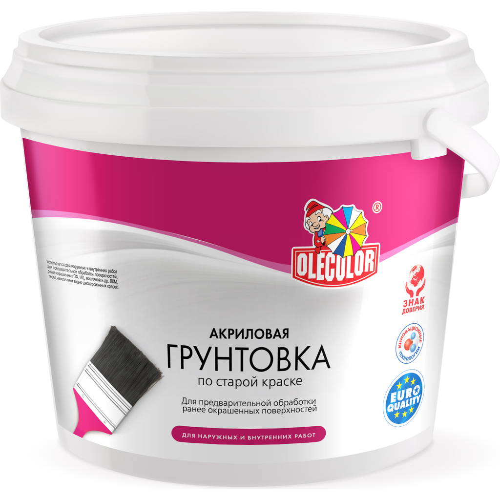 Акриловая грунтовка OLECOLOR по старой краске, 1 кг 4300004533