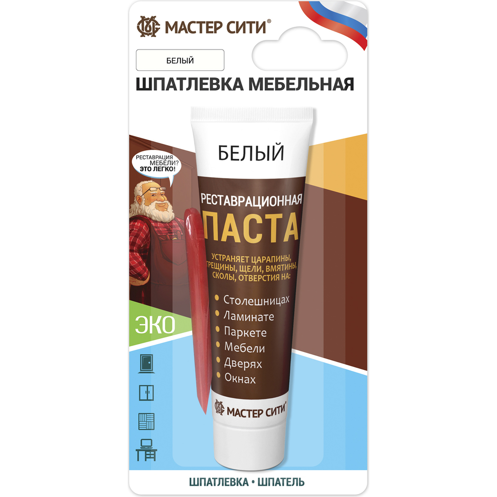 Реставрационная паста Мастер Сити (туба 30 мл; блистер; белый) 2091002