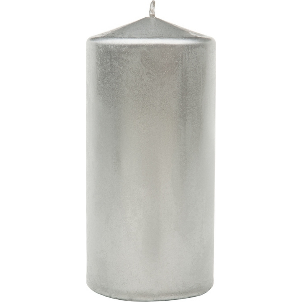 Свеча Lumi бочонок 40x85 мм, цвет серебро 50709210