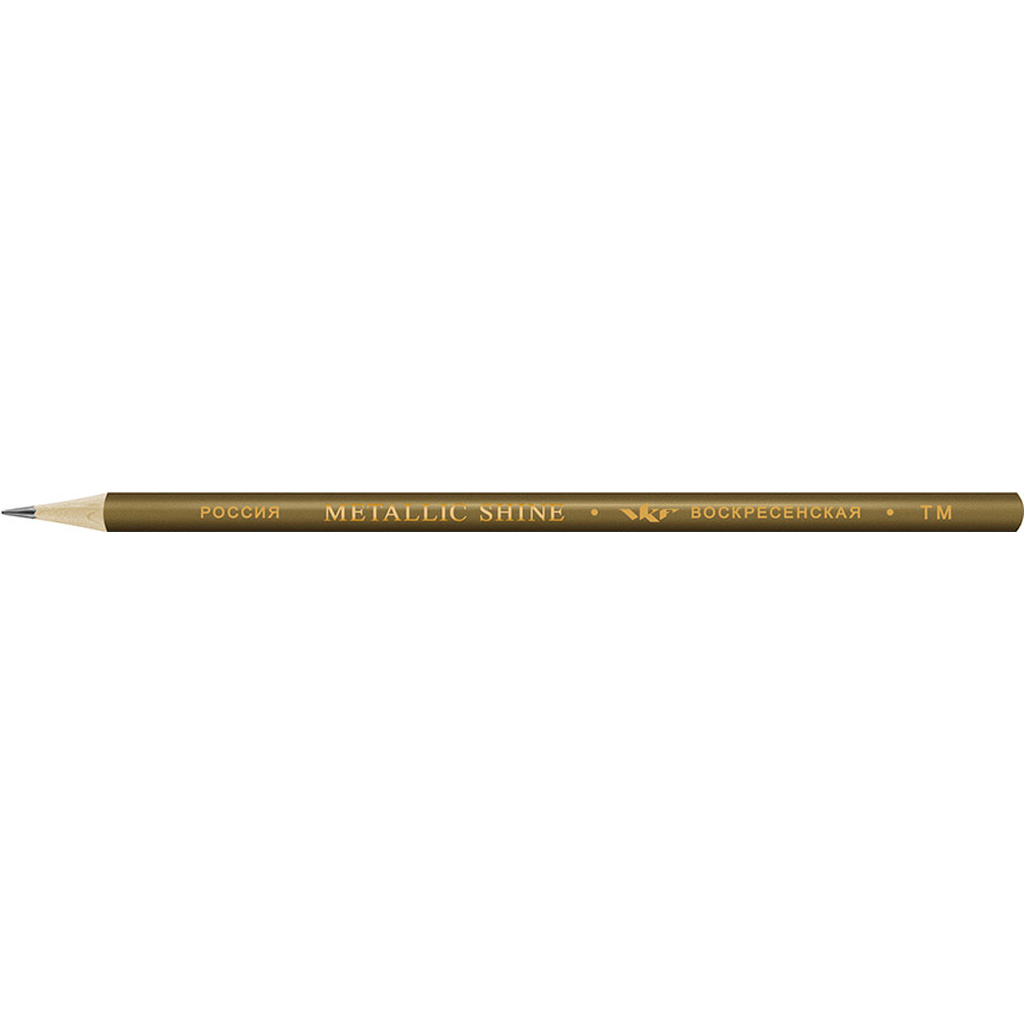 Графитный карандаш Воскресенская карандашная фабрика круглый заточенный ТМ, HB 12 шт 1611 золотой упаковка 12 шт 564426