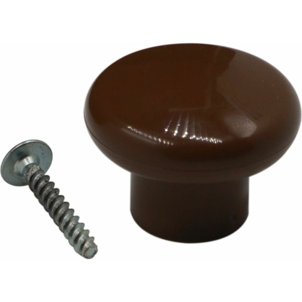 Мебельная ручка-кнопка Левша d 34, коричневый У8-0939.К