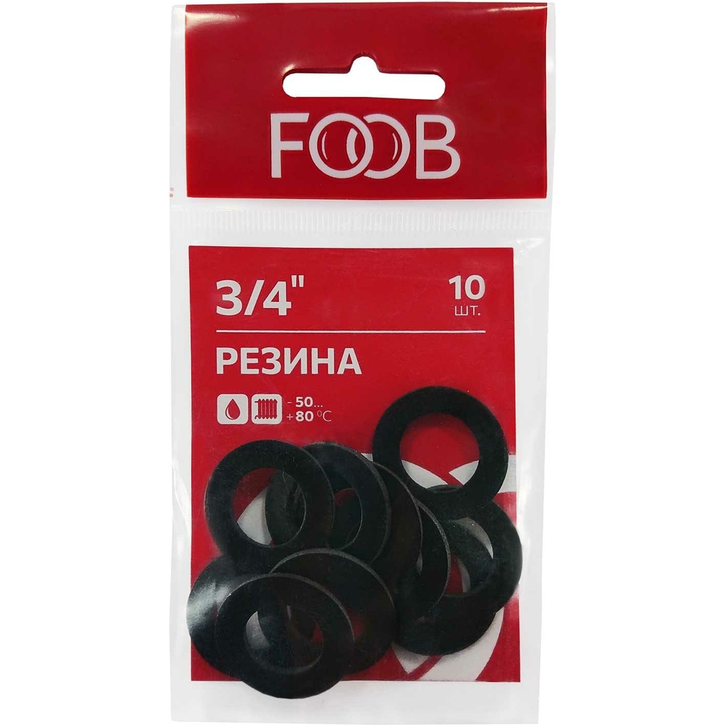 Набор прокладок из резины FOOB 3/4, 10 шт. F20.43.10 00-00002548