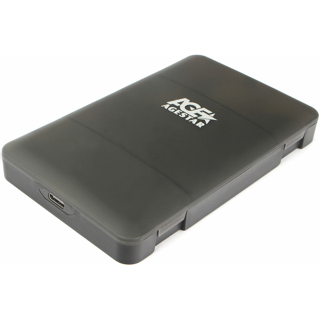 Внешний корпус AgeStar USB 3.1 2.5" SATAIII HDD/SSD, USB 3.1, пласт, черн,безвинт, 31UBCP3C (BLACK)