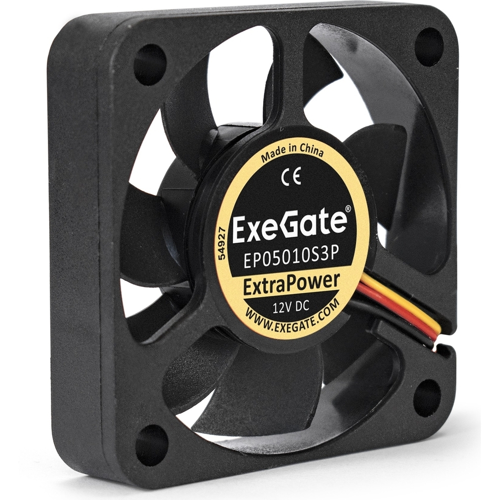 Вентилятор ExeGate ExtraPower EP05010S3P, 50x50x10 мм, Sleeve bearing подшипник скольжения, 3pin 283367