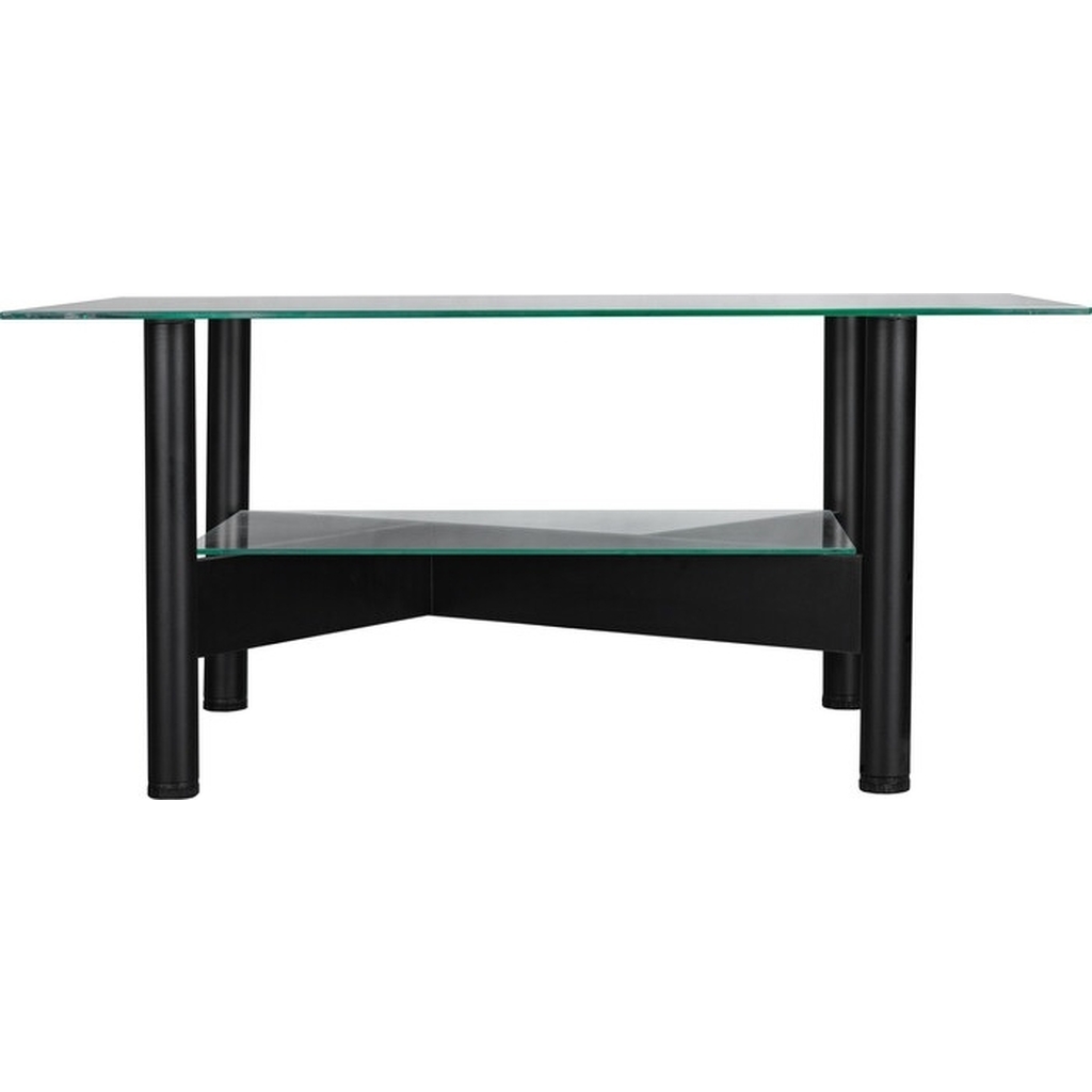 Журнальный стол Мебелик Саут 6С чёрный, прозрачный 5951