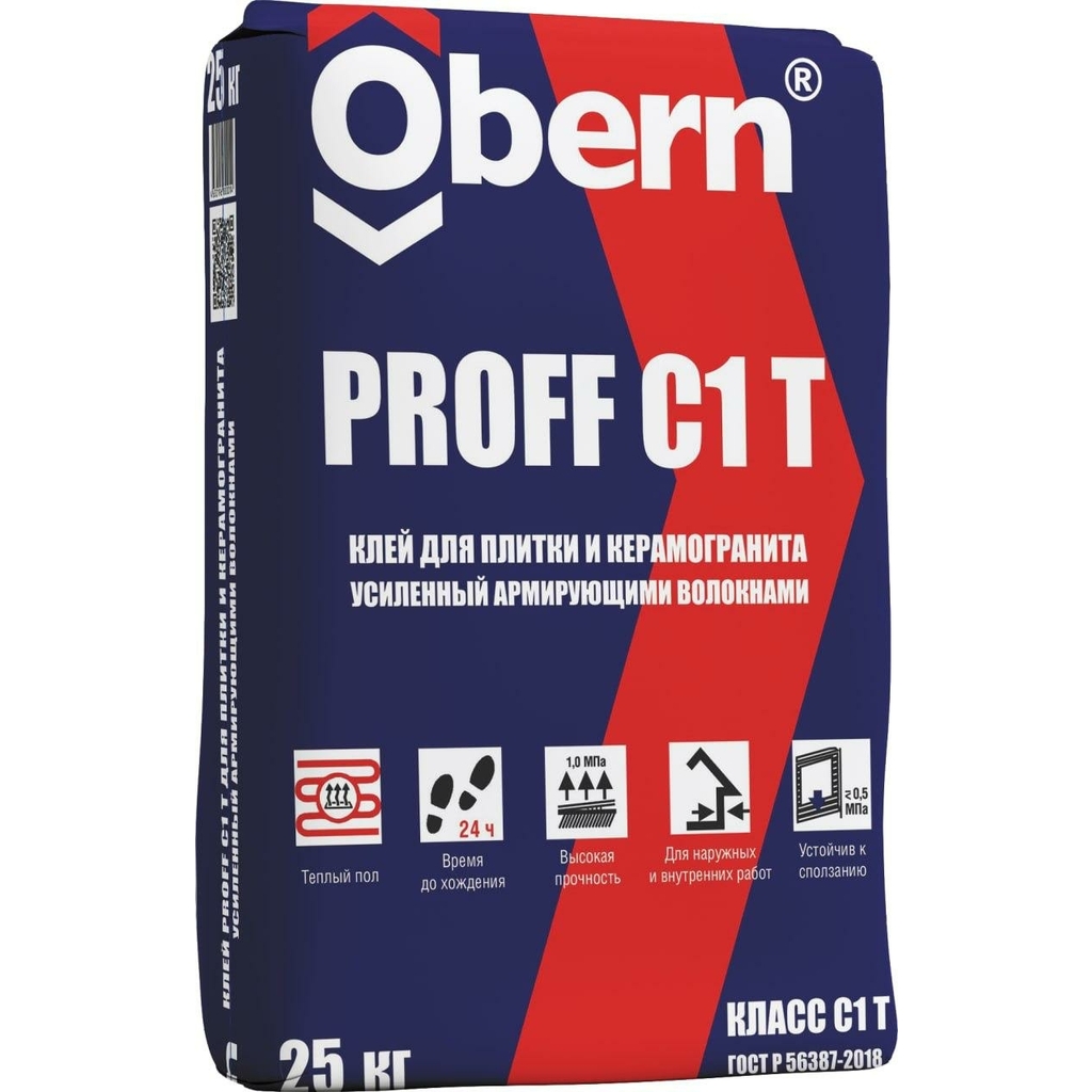 Клей для плитки Obern PROFF С1Т 25 кг 22155