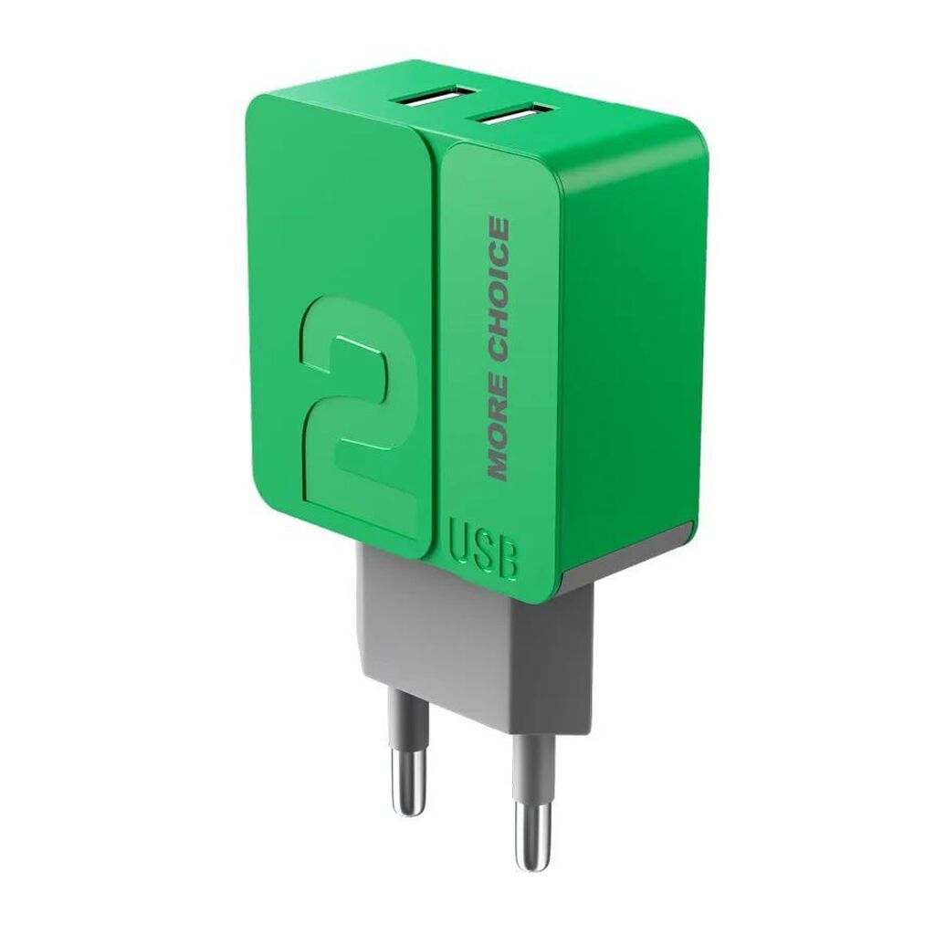 СЗУ MORE CHOICE NC46 СЗУ 2USB 2.4A Green