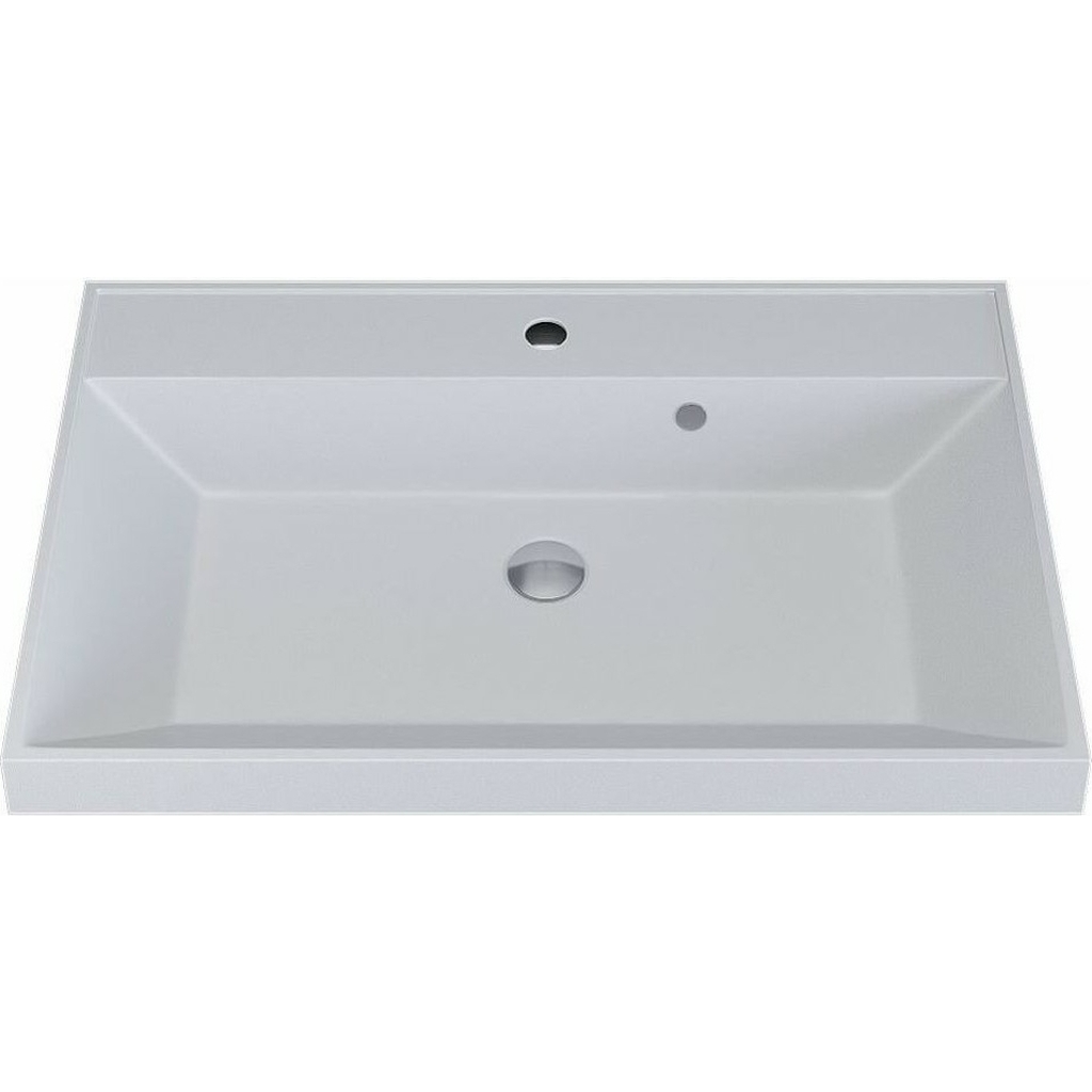 Кварцевая раковина для ванной комнаты Uperwood Classic Quartz 70 см, белая матовая, жасмин 291030003