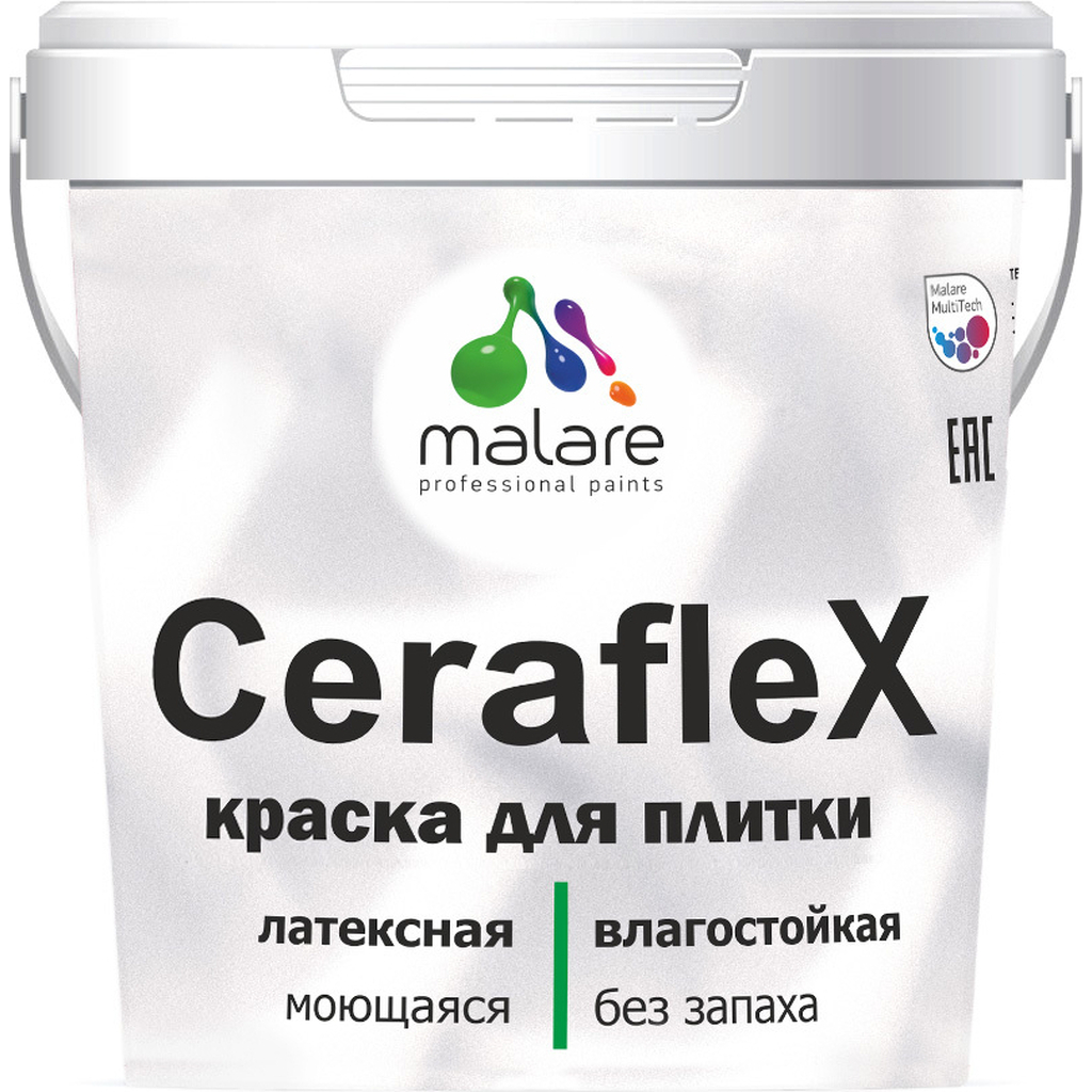 Резиновая краска для плитки MALARE Ceraflex (терракотовый; 2 кг) 2036744685041