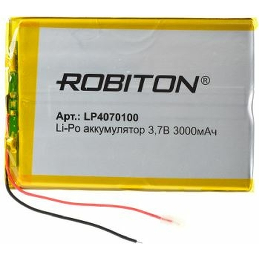 Аккумулятор ROBITON LP4070100 3.7В 3000мАч 14912