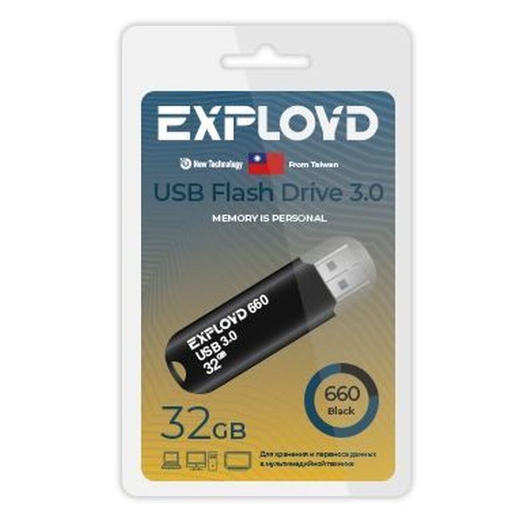 USB флэш-накопитель EXPLOYD EX-32GB-660-Black USB 3.0