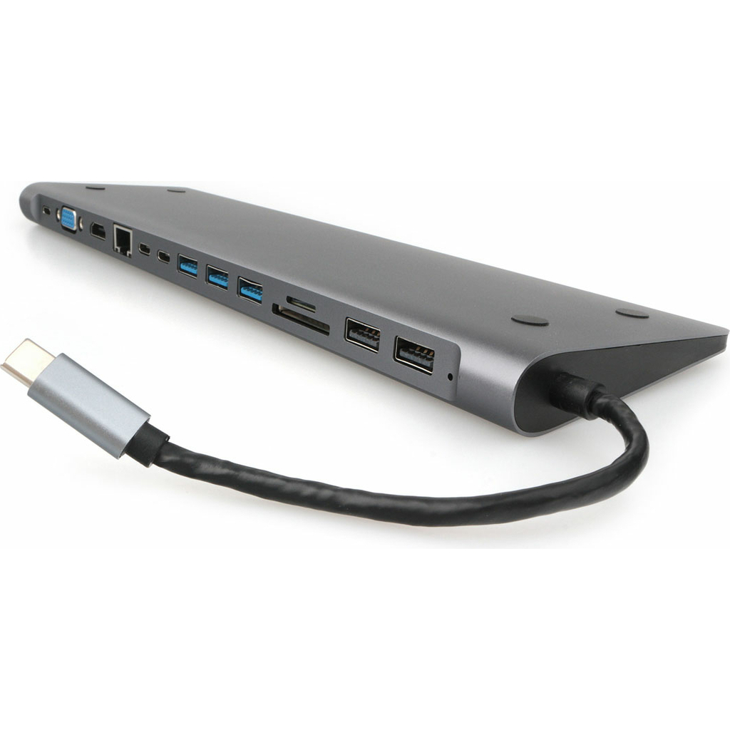 Адаптер интерфейсов Cablexpert USB-C 9-в-1 (Type-C, USB2.0, USB3.1, HDMI,VGA,RJ-45, A-CM-COMBO9-01