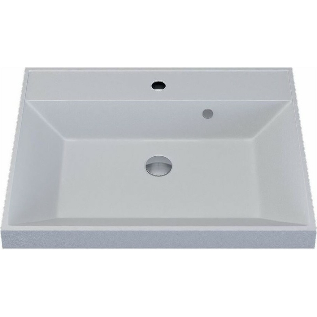 Кварцевая раковина для ванной комнаты Uperwood Classic Quartz 60 см, белая матовая, жасмин 291030000