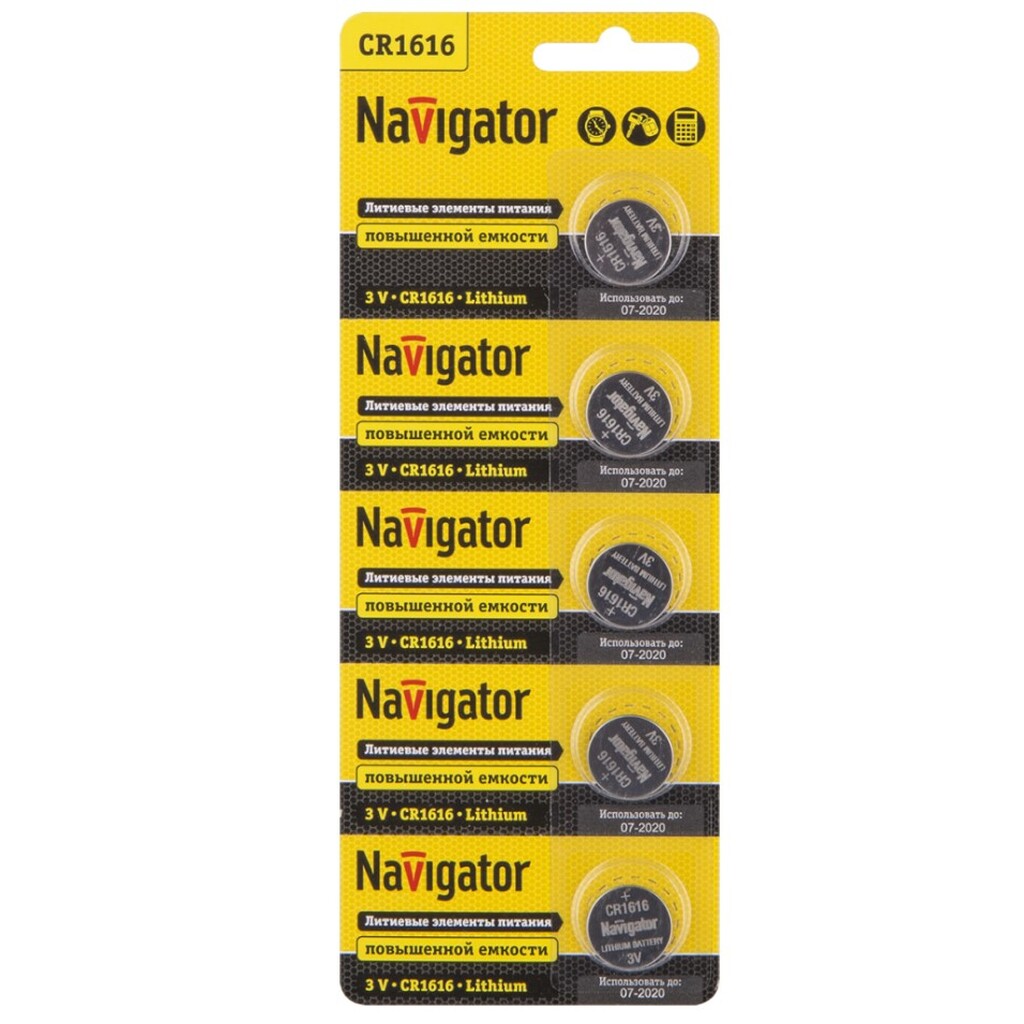 Элемент питания Navigator NBT-CR1616-BP5 94779