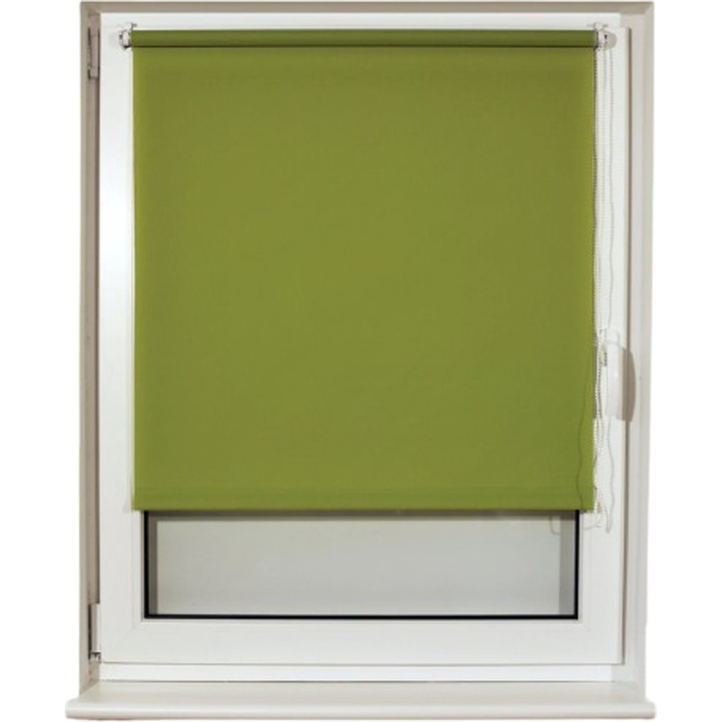 Рулонная штора BRABIX 70х175 см, текстура-лён, защита 55-85%, 200 г/м2, зелёный S-32 605989