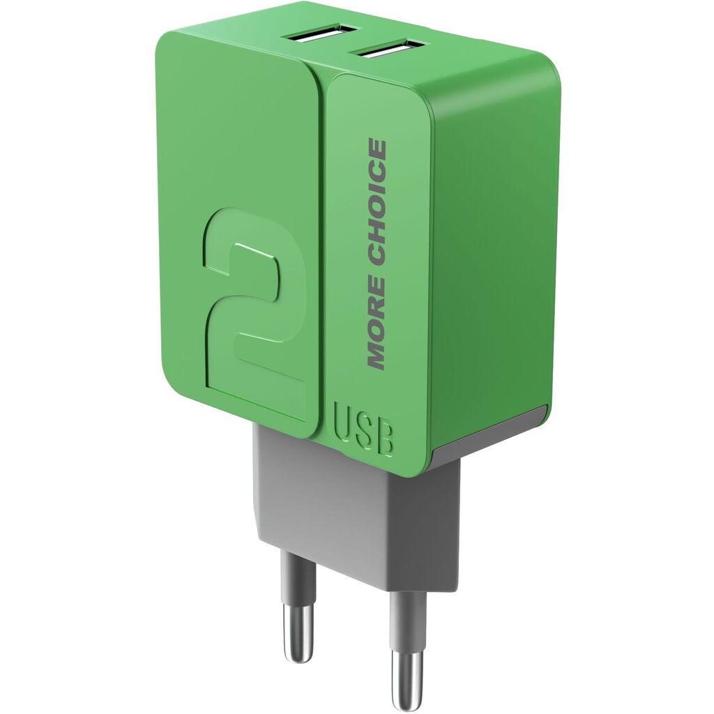 СЗУ MORE CHOICE NC46i СЗУ 2USB 2.4A для Apple 8-pin - 1м Green