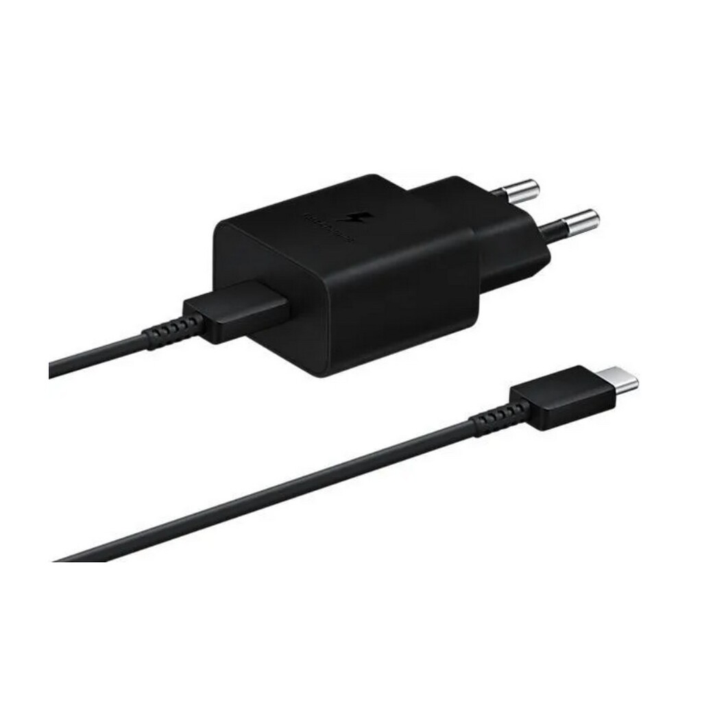 Сетевое зарядное устройство Samsung Adapter 15W Type C with Cable Black (EP-T1510XBEGEU)