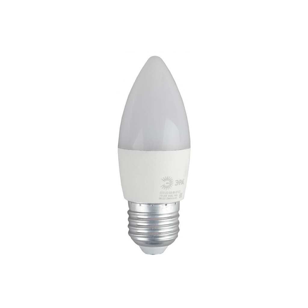 Светодиодная лампа ЭРА ECO LED B35-8W-827-E27, свеча, теплый Б0030020 ERA