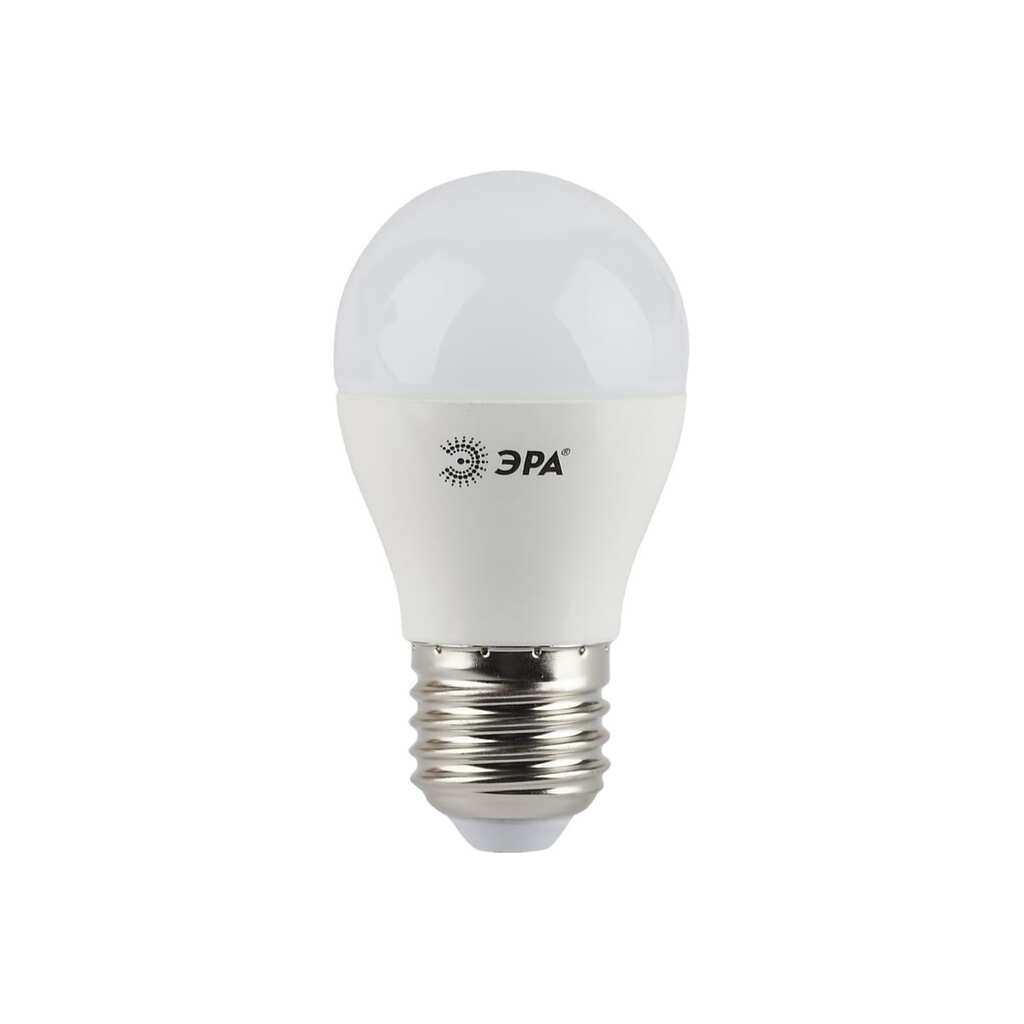 Светодиодная лампа ЭРА LED P45-5W-827-E27, шар, теплый Б0028486 ERA