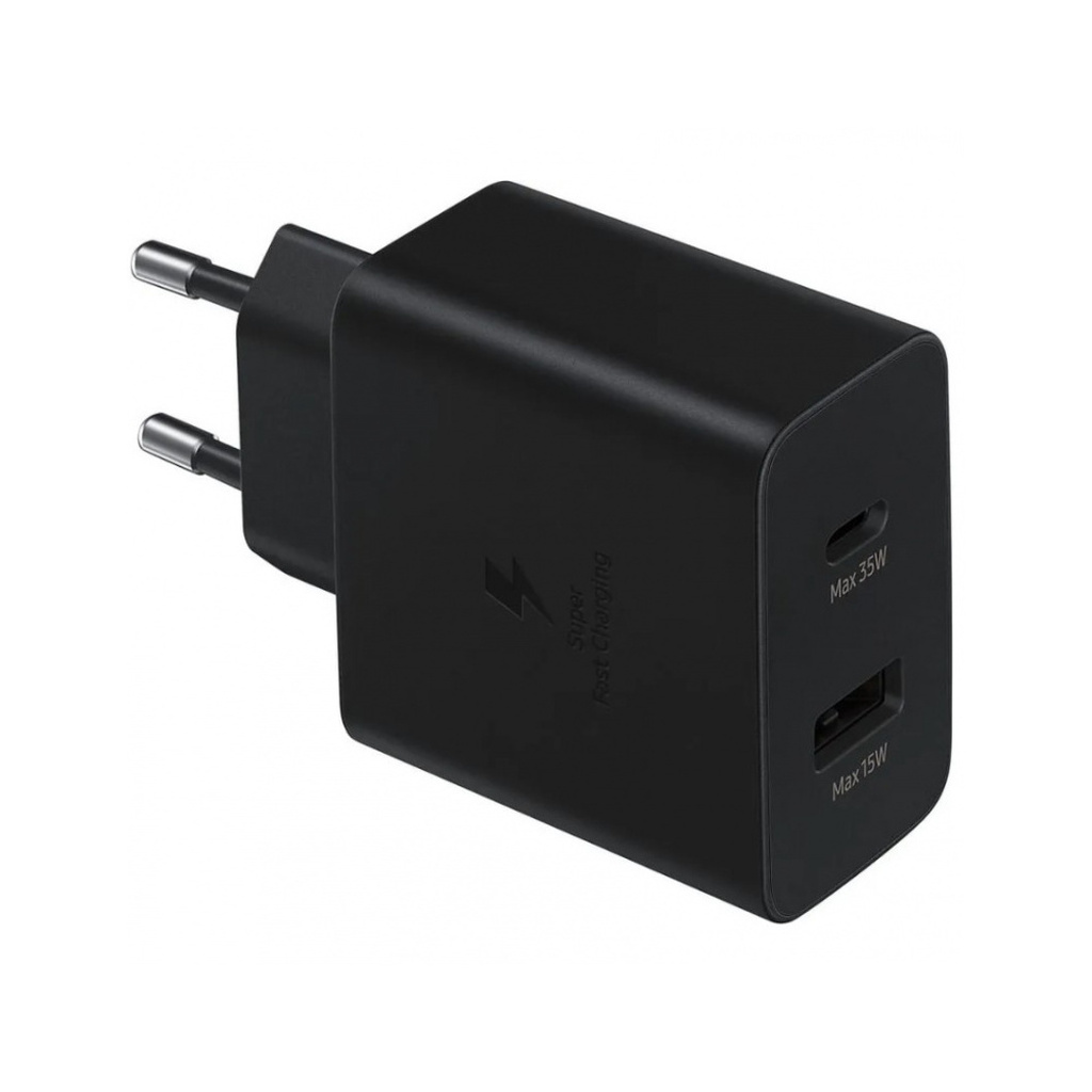 Сетевое зарядное устройство Samsung Adapter 35W Black (1xUSB-C, 1xUSB-A) (EP-TA220NBEGEU)